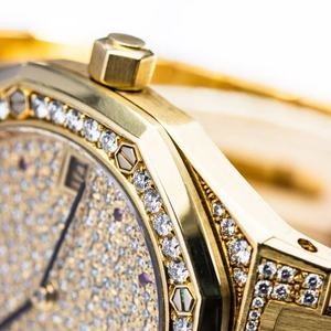 Hand-set Lab-grown Diamond Ice-cut Moissanite Watch Unisex High-end Customizable OEM Alarm <b>Clock</b> Function Hip-hop Luxury Style - Product Image 4