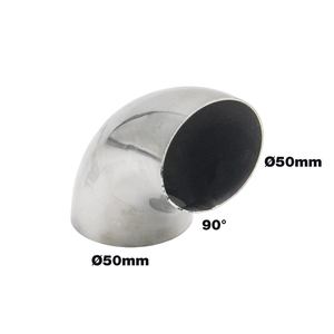 Tubo Simoni Racing TC50 da 50mm ID per Sistemi di Scarico Tuning, Angolo 90 Gradi - Product Image 1