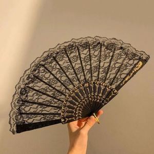 Éventail pliant en dentelle noire rétro Guansen, style JK Lolita Hanfu Cheongsam - Product Image 6