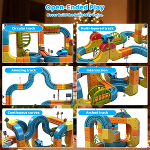Juguete de Pista de Cubos de Fusión de 127 Piezas con Trenes, Nuevo Set de <span class=keywords><strong>Tren</strong></span> Eléctrico con Rieles para Niños, Pista Infinita 3D que Desafía la Gravedad, <span class=keywords><strong>Tren</strong></span> Eléctrico - Product Image 4