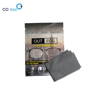 OEM 2 en 1 niebla lente gafas de tela Anti niebla de limpieza de microfibra paño de limpieza - Product Image 6