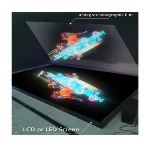 45 Degree Holographic Film Hologram Projector 3D Holographic Transparent Projection Film For Stage