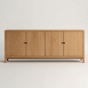 Buffet moderne en teck extra long avec 4 portes symétriques - Product Image 3