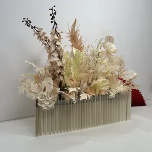 Q118 새로운 디자인 뜨거운 판매 종이 접는 꽃 상자 웨딩 장식 꽃 홀더 보유 종이 테이블 장식