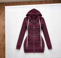Nouvelle Arrivée Robe Pull Femme Y2K Extensible à Manches Longues et Coupe Slim avec Logo Personnalisé, Style Veste Polaire en Maille avec Poche