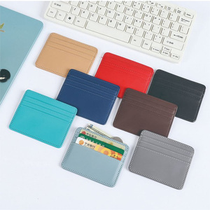 Bulk <strong>Order</strong> Business Card Holder Custom <strong>Small</strong> Portable PU Leather Credit Card Holder Wallet for Employee - Product Image 6
