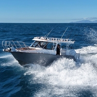 Bateau Sea King 770W, moteur hors-bord robuste pour la pêche en haute mer, bateaux de pêche en aluminium confortables pour la famille, à vendre