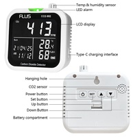 Compteur de dioxyde de carbone avec testeur d'humidité de la température pour chambre de culture à domicile de voyage