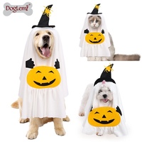 Ensemble de costumes amusants et créatifs pour chien, déguisement décontracté de citrouille fantôme pour animal de compagnie, tenue d'Halloween en fibre de viscose pour l'automne