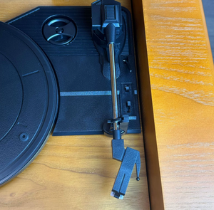 Tocadiscos de Vinilo 6 en 1 con Cubierta Abatible de Madera Sólida, Reproductor de Casetes, USB, SD, Grabación, Altavoz Integrado, 3 Velocidades, para el Hogar, Directo de Fábrica - Product Image 4