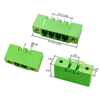 Connecteur de borne enfichable à broche femelle à angle droit de pas de 3.81mm avec brides de verrouillage