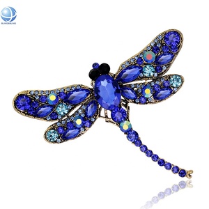 Spille a Forma di <span class=keywords><strong>Libellula</strong></span> di Alta Qualità con Strass, Accessori per Abbigliamento, Ideali come Regalo - Product Image 2