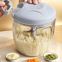 Petit hachoir manuel à cordes avec 5 lames en silicone pour légumes, trancheuse, hachoir, râpe, outil à légumes et fruits à petits trous