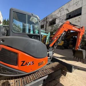 Mini-excavatrice Hitachi ZX50 d'occasion du Japon, 5 tonnes, ZX50U, excavatrice sur chenilles, faible nombre d'heures de travail, pour la construction et l'aménagement paysager - Product Image 4