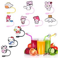 Nueva cubierta de dijes de paja personalizada de silicona para tumbers, venta al por mayor, HYB lindo conjunto de PVC, accesorio de paja Topper