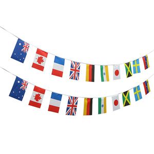 Polyester Rectangular Small <strong>String</strong> <strong>Flags</strong> for Festival Party Sports Promotion Decoration - Product Image 2