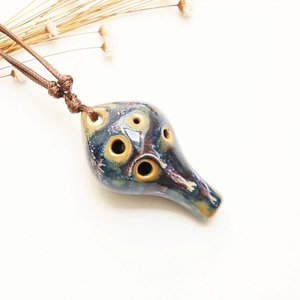 โอคาริน่าเซรามิกพกพาขนาดเล็ก 6 รู รูปทรงหยดน้ำ สำหรับผู้เริ่มต้น - Product Image 3