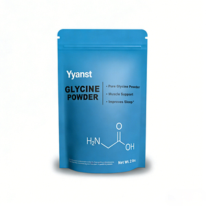 Glicina en polvo de grado alimenticio de alta calidad, aminoácido puro de marca privada, apoya la recuperación muscular y un sueño saludable - Product Image 1