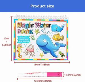 Livre de dessin magique réutilisable en plusieurs langues, livre de peinture éducatif pour l'éveil précoce des enfants - Product Image 3