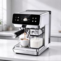 Machine à expresso 20 bars avec écran tactile, mousseur à lait automatique, réservoir d'eau amovible pour la préparation d'expresso, de latte et de cappuccino
