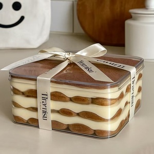 Contenitore Grande Trasparente per Tiramisù in Plastica PS PET per Torte Mousse Scatola per Tiramisù Imballaggio Alimentare Premium all'Ingrosso - Product Image 3