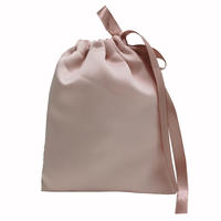 Bijoux en soie satinée de luxe avec logo personnalisé Cadeau perruque pochette de rangement pour cils sac à cordon