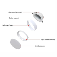 Downlight LED encastré en aluminium moderne Design ultra-mince 97% CRI Garantie de 10 ans Angle de faisceau de 110 degrés Durée de vie de 50,000 heures