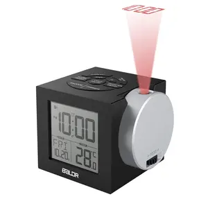Termômetro inteligente lcd, 7 coloridos retroiluminação, mesa lcd, mesa de mesa, lcd, teto digital, alarme, relógio despertador