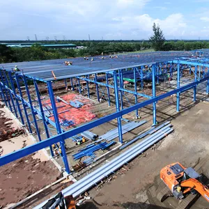 Light Steel Structure Frame Building Prefabricated Wide Span Warehouse