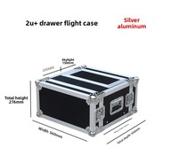 Flight case pour microphones 4U, récepteur sans fil 5U, étui pour microphones 3U en alliage d'aluminium, châssis 2U, étui pour accessoires 6U