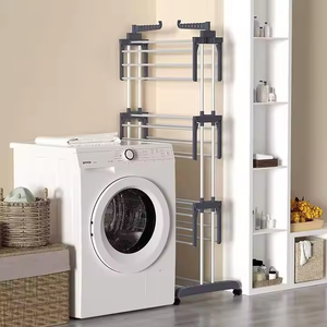 Séchoir à <span class=keywords><strong>linge</strong></span> pliable à 4 niveaux sur roulettes <span class=keywords><strong>pour</strong></span> intérieur et extérieur – Vente en gros - Product Image 5