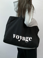 Sac fourre-tout en toile personnalisé en gros, sac à main à bandoulière grande capacité, sac fourre-tout de plage en toile tendance