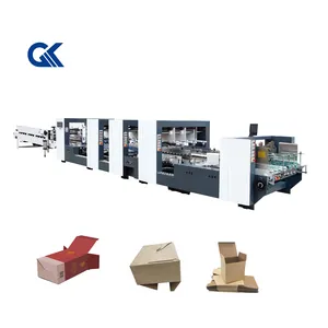 Full Automatic Corrugated Box Crash Lock Bottom Folding Gluing B Flute Box Folder Gluer Machine