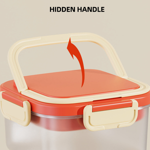 Bencircle B279 Tazón Cuadrado para Ensalada de 1350 ml, Plástico PP con Filtro de Agua de Doble Capa para Verduras Frescas - Product Image 2