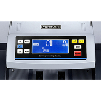 Compteur de billets LCD à piles de qualité bancaire avec vitesse de 900 pièces/min, trémie de 300 pièces, 110/220V pour les banques
