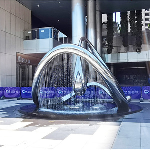 Fuente de Acero Inoxidable con Diseño Contemporáneo para Uso Comercial en Hoteles, con Elemento de Agua y Construcción Duradera - Product Image 3
