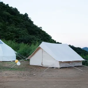 4-seizoen Waterdichte Winddichte Grote Familiekamp Witte Kleur Bel Tent Jachtmuur Tent Met Dakkachel