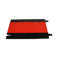Rampe de protection de câbles en caoutchouc souple Prime, fixable, 5 canaux, capacité de charge 50 tonnes