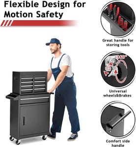 <span class=keywords><strong>2025</strong></span> New 5-Ngăn Kéo Cán Công Cụ Lưu Trữ Tủ Tăng Cường Bao Bì Có Thể Tháo Rời Hàng Đầu Kim Loại Hộp Công Cụ Cho Nhà Để Xe - Product Image 4