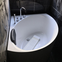 Petite baignoire autoportante en acrylique pour enfant, baignoire d'angle pour enfant avec robinet pour petite TOILETTE avec robinets pour bébé