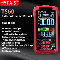 HYTAIS TS60 Multimètre 1000V Outil de test avec affichage 10A USB Type-c Charge 60MOhm Testeurs de couleur