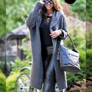 Cardigan Invernale da Donna Lavorato a Maglia Personalizzato, Modello Largo e Casual, Taglie Forti, Nuovo Design Moda 2026 - Product Image 4