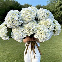 Flor Artificial de Hortensia Blanca Grande de 30 cm de Diámetro, Venta al por Mayor de Flores LUYI Chermy