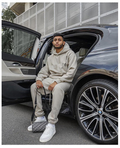 ชุดเซ็ตฮู้ดดี้และกางเกงขายาวผ้าฝ้ายพิมพ์ลายฟล็อกกิ้ง ระบายอากาศได้ดี สไตล์ลำลองแนวสตรีท สำหรับทุกเพศ - Product Image 2