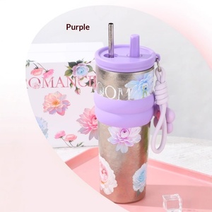 Nuevo Vaso Aislado de Titanio Puro de Gran Venta con Cordón y Pajita, Diseño Moderno Minimalista, Portátil para Exteriores, de Alta Estética - Product Image 2