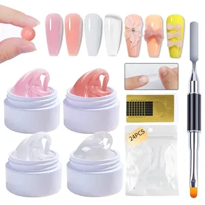 Set de 7 Geles para Extensión de Uñas de 15ml, Gel Sólido para Extensión de Uñas, Antiadherente, Gel UV para Escultura 3D, Gel de Moldeo Rápido para Uñas - Product Image 1