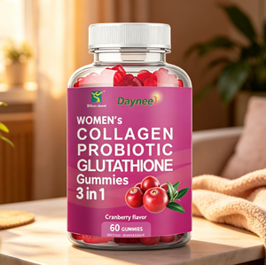 Gomitas 3 en 1 para Mujeres, Marca Privada, Flora Vaginal, Equilibrio del pH, Colágeno Marino, Glutatión, Blanqueamiento y Aclaramiento de la Piel, Biotina, Vitaminas - Product Image 1