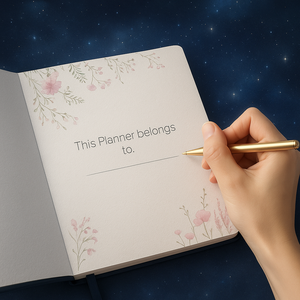 Carnet de notes bleu foncé Constellation avec étoiles argentées, couverture rigide 160 g/m², format A5, design Astrologie et Lune, journal intime, cadeau - Product Image 5