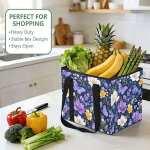 Durable <b>Collapsible</b> Cargo Organizer Tote 600D Oxford Water Resistant <b>Storage</b> Bag with PE Bottom Board for Van/Camping - Product Image 5