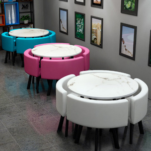 Factory Wholesale Restaurant Furniture Set Metal Dining <strong>Table</strong> and Chairs Coffee Shop Combination Furniture <strong>Table</strong> and Chairs - Product Image 2